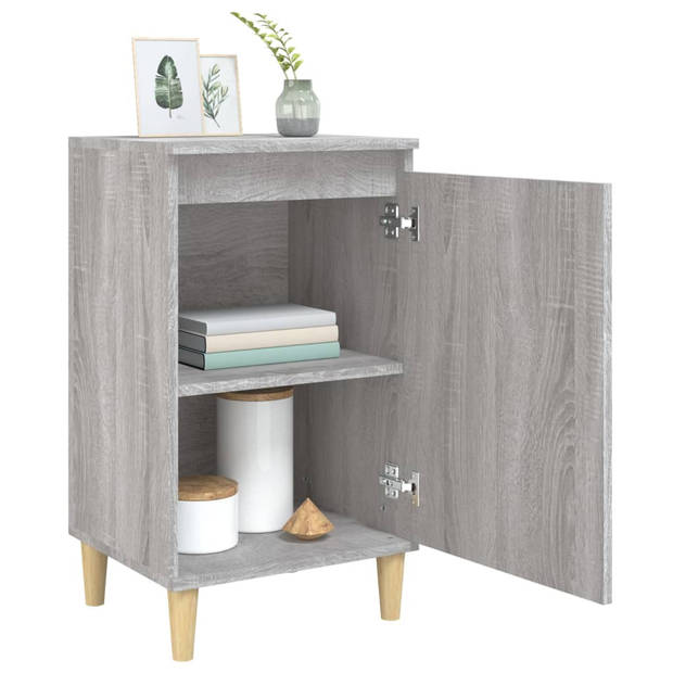 vidaXL Nachtkastjes 2 st 40x35x70 cm bewerkt hout grijs sonoma eiken