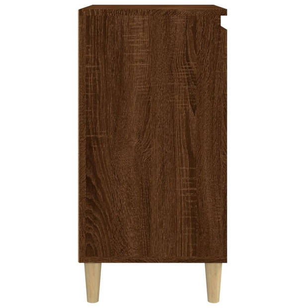 vidaXL Nachtkastjes 2 st 40x35x70 cm bewerkt hout bruin eikenkleur