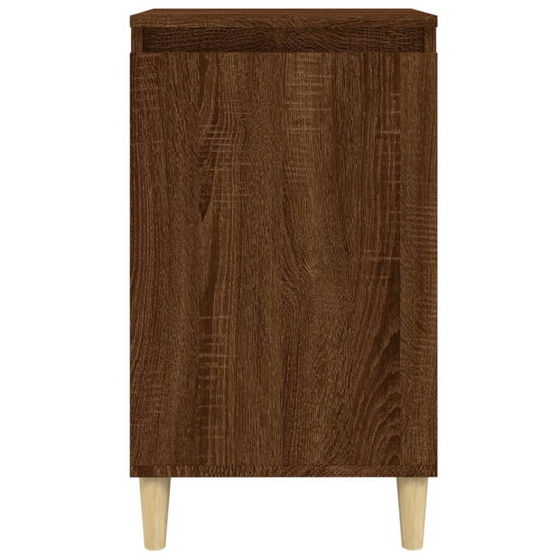 vidaXL Nachtkastjes 2 st 40x35x70 cm bewerkt hout bruin eikenkleur