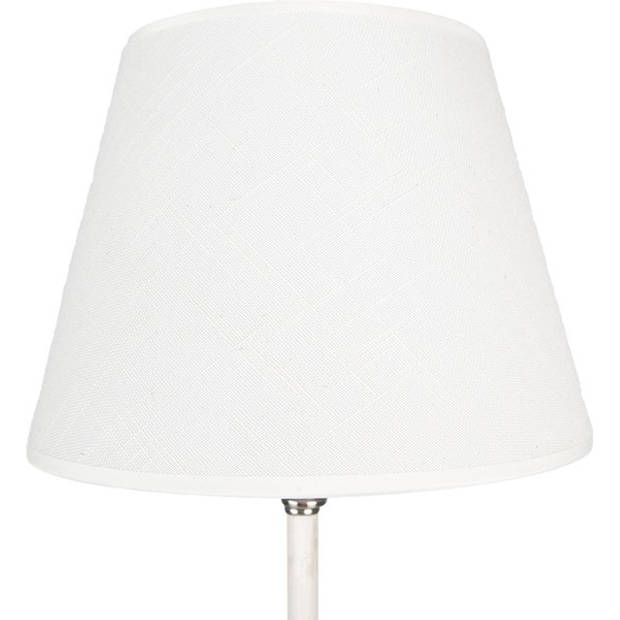 HAES DECO - Tafellamp - Loving Chic - Zilverkleurige Vintage Lamp, Ø 18x44 cm - Bureaulamp, Sfeerlamp, Nachtlampje