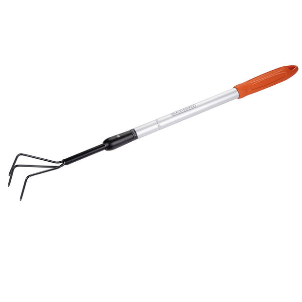 BLACK+DECKER Cultivator - Telescopische Steel 77 - 112 CM - 3 Tanden - Aluminium/ Koolstofstaal