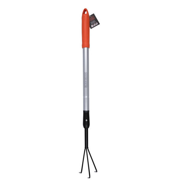 BLACK+DECKER Cultivator - Telescopische Steel 77 - 112 CM - 3 Tanden - Aluminium/ Koolstofstaal