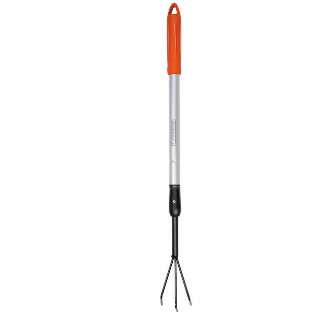 BLACK+DECKER Cultivator - Telescopische Steel 77 - 112 CM - 3 Tanden - Aluminium/ Koolstofstaal