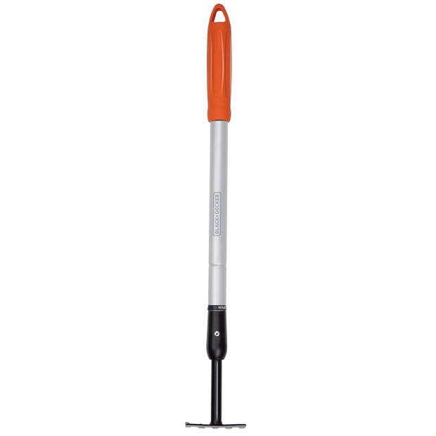 BLACK+DECKER Tuinhark 5-Tands - Verstelbaar 66 tot 100 CM - Koolstofstaal, Glasvezel en PVC - Oranje/Zwart