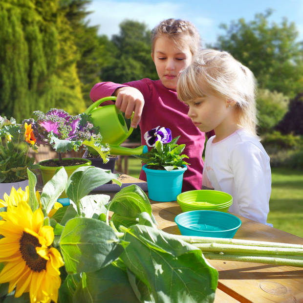 Gardenico tuinset voor kinderen 24-delig Met bloempotten, plantenbakken & tuingereedschap