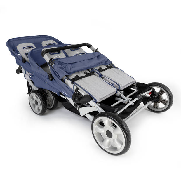 GAGGLE Jamboree Kinderwagen voor 6 kinderen Buggy met zonnekap in Blauw