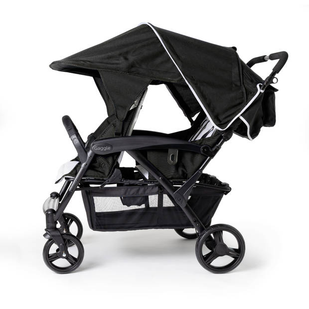 GAGGLE Odyssey 4x4 Quad Kinderwagen voor 4 kinderen Buggy met zonnekap in Grijs / Zwart