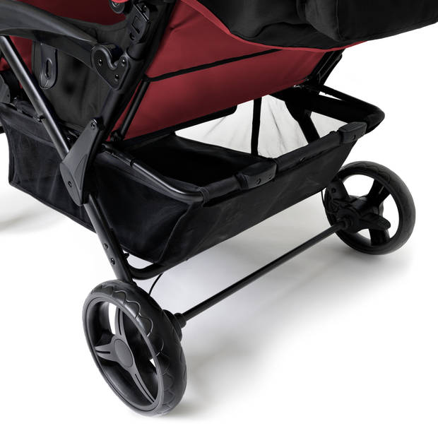 GAGGLE Odyssey 4x4 Quad Kinderwagen voor 4 kinderen Buggy met zonnekap in Rood / Zwart