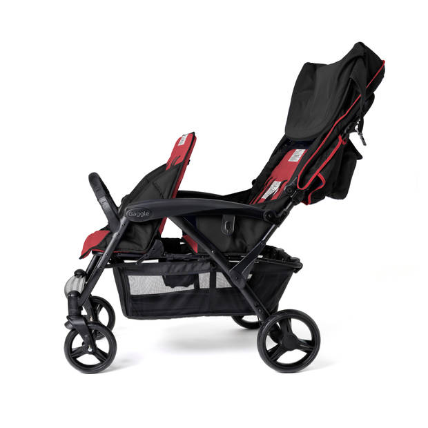 GAGGLE Odyssey 4x4 Quad Kinderwagen voor 4 kinderen Buggy met zonnekap in Rood / Zwart