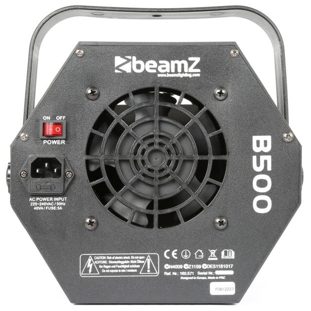 Bellenblaasmachine - BeamZ B500 compacte bellenblaas machine met ventilator - Hoge bellenproductie!