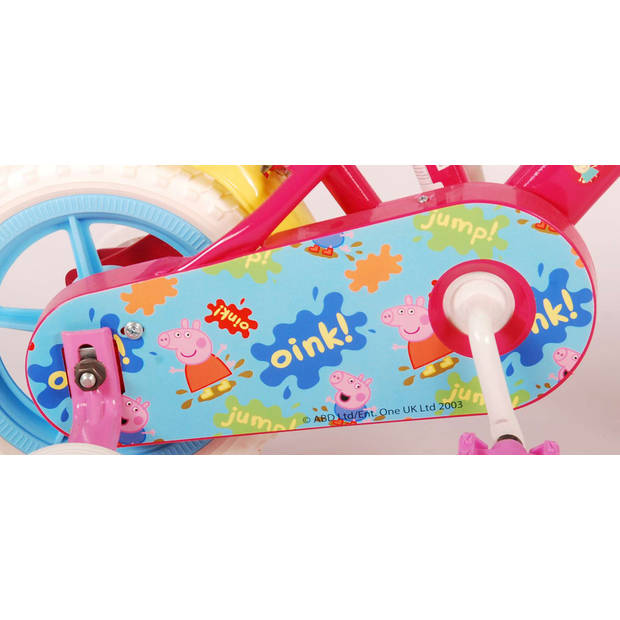Peppa Pig Kinderfiets - Meisjes - 10 inch - Roze/Blauw - Doortrapper