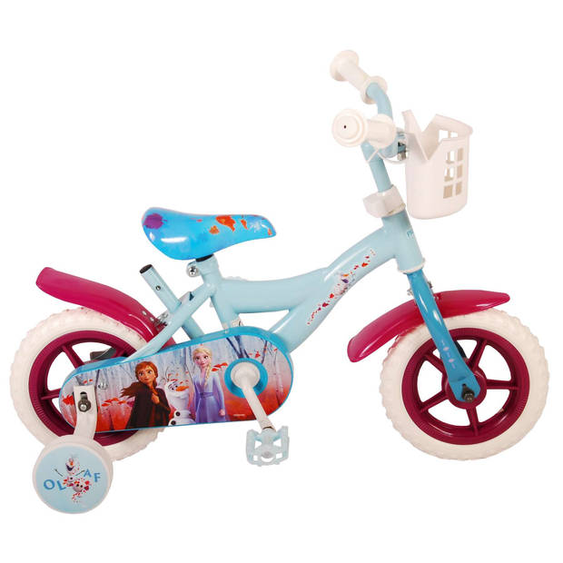 Disney Meisjesfiets Frozen II 10 Inch 20 cm Meisjes Doortrapper Lichtroze/Fuchsia