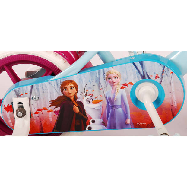 Disney Frozen 2 Kinderfiets - Meisjes - 10 inch - Blauw/Paars - Doortrapper - Incl. mandje
