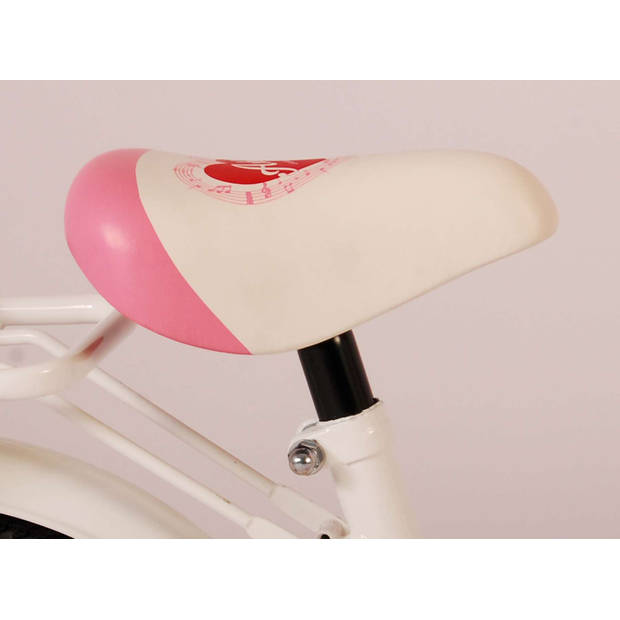 Volare Meisjesfiets Ashley 12 Inch 21,5 cm Meisjes Terugtraprem Wit/Roze