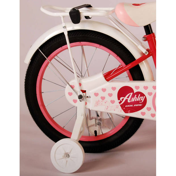 Volare Meisjesfiets Ashley 18 Inch 25 cm Meisjes Terugtraprem Donkerroze