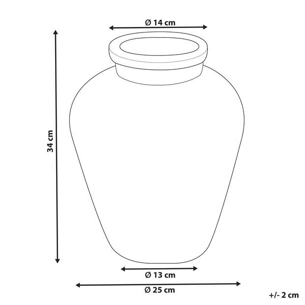 Beliani AMATHUS - Decovaas-Paars-Terracotta