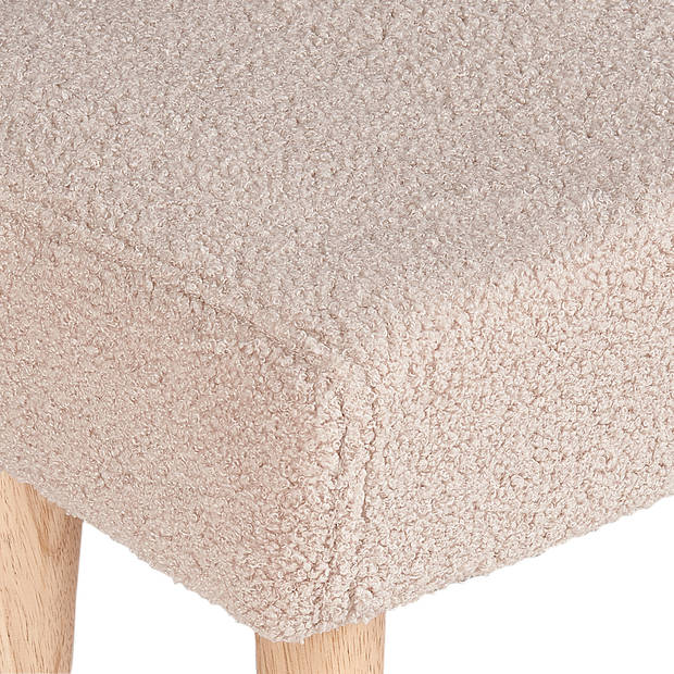 Beliani TAKOMA - Hocker-Beige-Bouclé