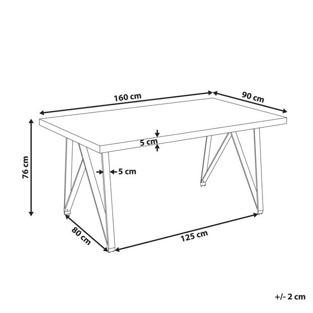 Beliani GRIEGER - Eettafel-Wit-MDF