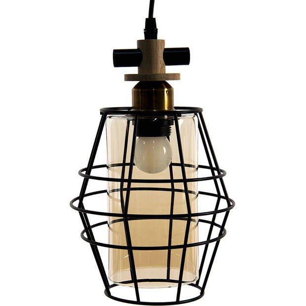 HAES DECO - Hanglamp - Industrial - Moderne Industriele Lamp, 18x18x31 cm - Hanglamp Eettafel, Hanglamp Eetkamer