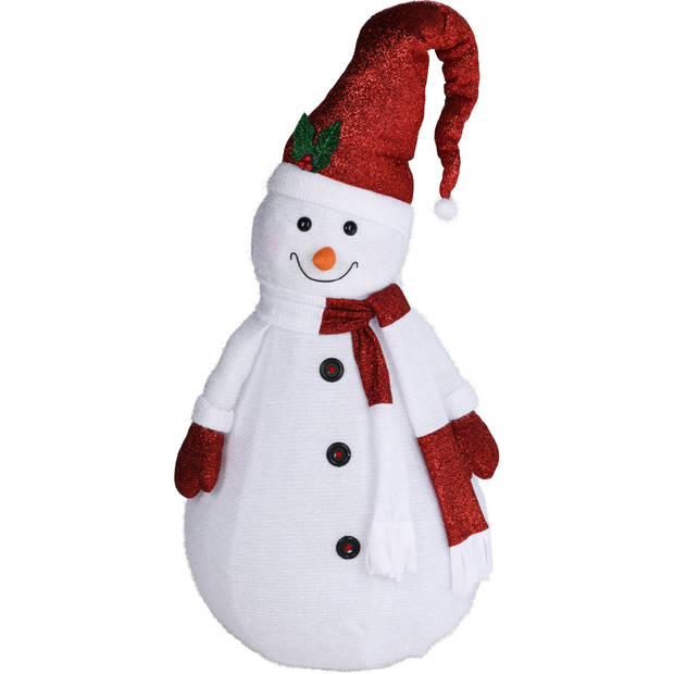 Christmas Decoration Sneeuwpop figuur - 200 cm - met LED licht - kerstverlichting figuur