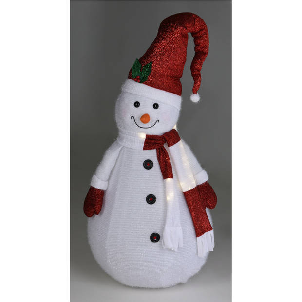 Christmas Decoration Sneeuwpop figuur - 200 cm - met LED licht - kerstverlichting figuur