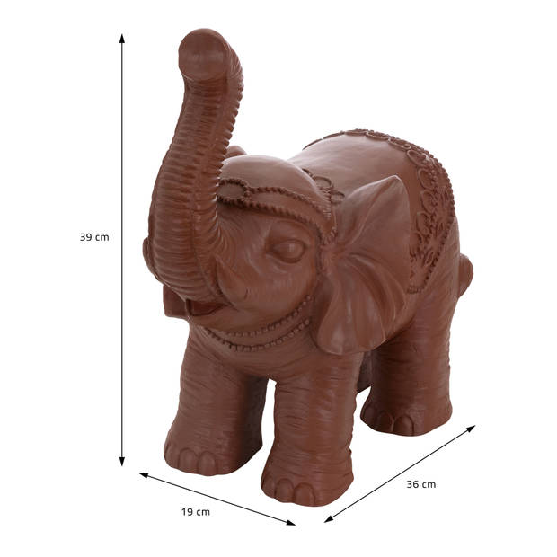 Deco Figuur Olifant 36x19x39 cm Bruin van ML-Design