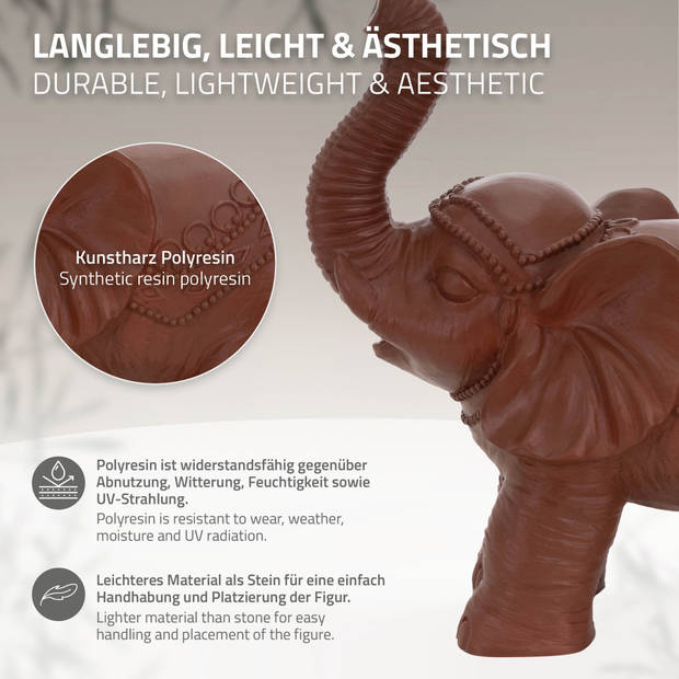 Deco Figuur Olifant 36x19x39 cm Bruin van ML-Design