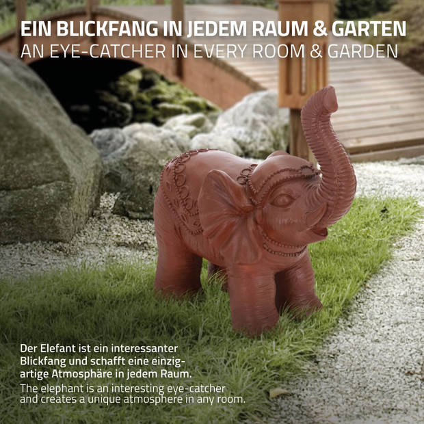 Deco Figuur Olifant 36x19x39 cm Bruin van ML-Design