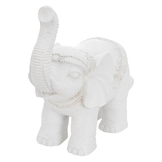 Deco Figuur Olifant 36x19x39 cm Wit van ML-Design