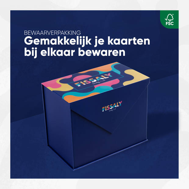 Fissaly® 48 Stuks Wenskaarten & Verjaardagskaarten Set met Enveloppen - Verjaardag Kaarten Zonder Tekst Box