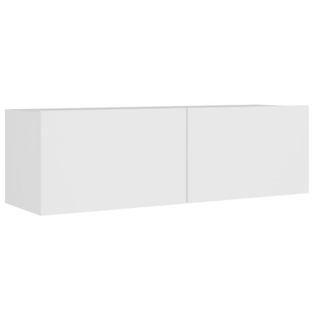 The Living Store Tv-meubelset Classic - 2x 100x30x30 cm - 2x 30.5x30x110 cm - wit