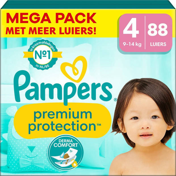 Pampers - Premium Protection - Maat 4 - Megapack - 88 luiers - 9/14 KG