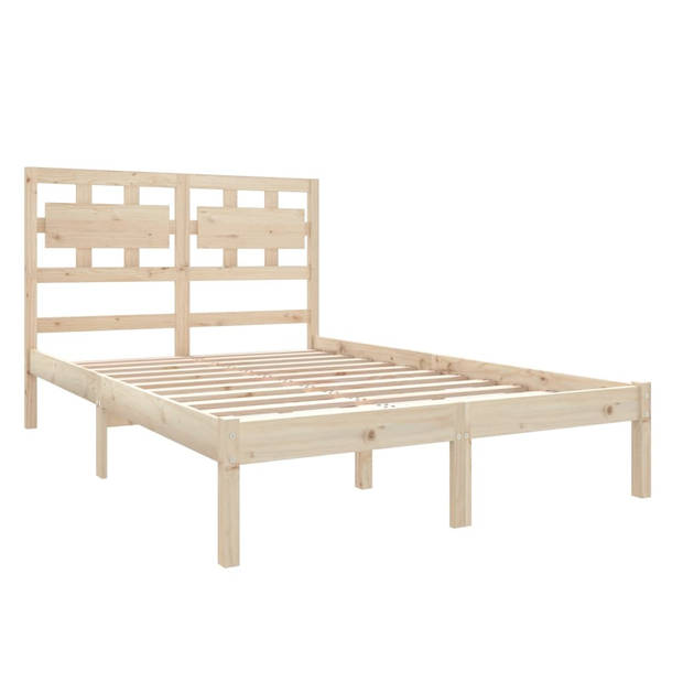 vidaXL Bedframe massief hout 135x190 cm