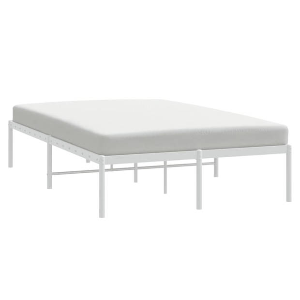 vidaXL Bedframe metaal wit 120x190 cm