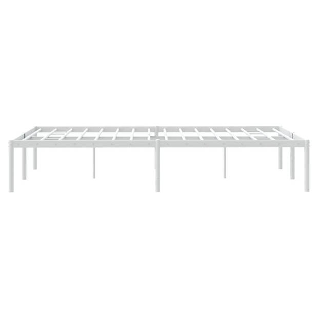 vidaXL Bedframe metaal wit 120x190 cm