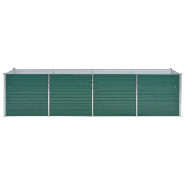 vidaXL Plantenbak verhoogd 320x80x77 cm gegalvaniseerd staal groen