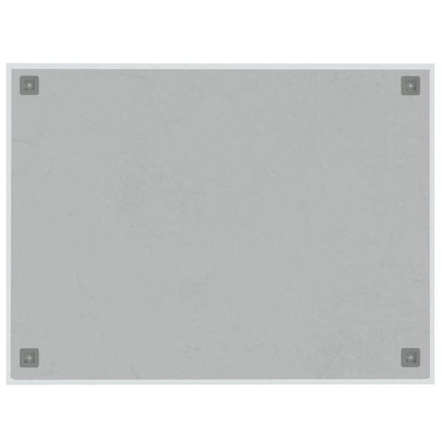 vidaXL Magneetbord wandgemonteerd 80x60 cm gehard glas wit