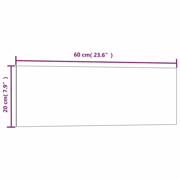 vidaXL Magneetbord wandgemonteerd 60x20 cm gehard glas zwart