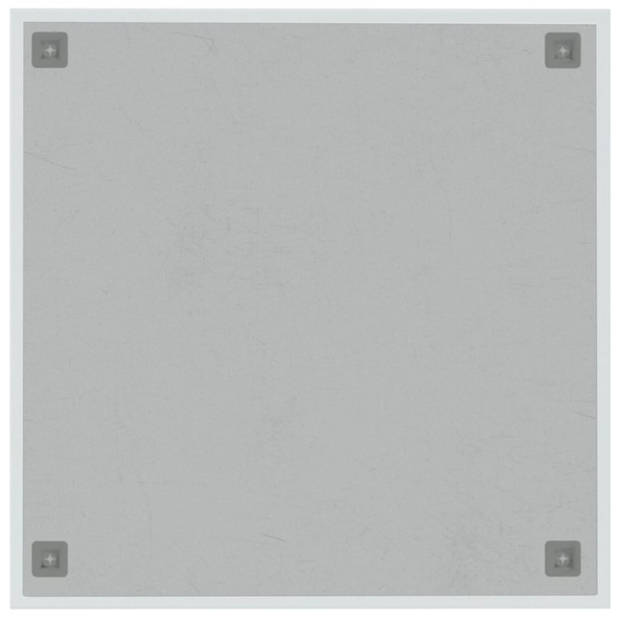 vidaXL Magneetbord wandgemonteerd 60x60 cm gehard glas wit