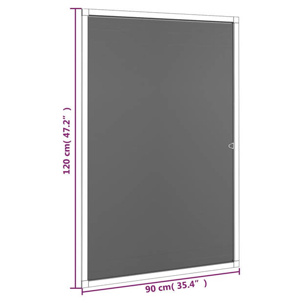 vidaXL Raamhor 90x120 cm antracietkleurig