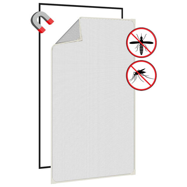 vidaXL Insectenhor voor ramen magnetisch 80x140 cm wit