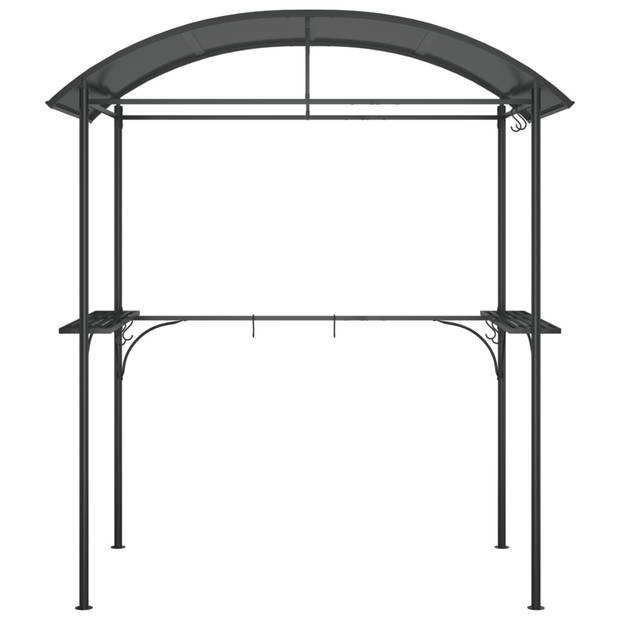 vidaXL Barbecuepaviljoen met zijplanken 220x115x230 cm staal antraciet