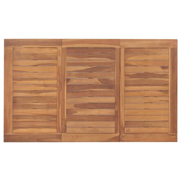 vidaXL Tuintafel 150x90x75 cm massief teakhout