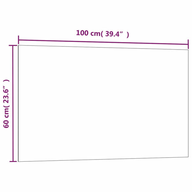 vidaXL Magneetbord wandgemonteerd 100x60 cm gehard glas wit