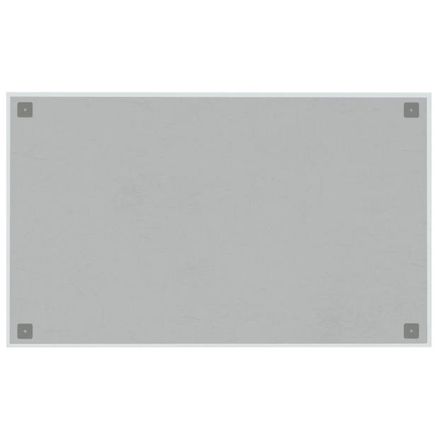 vidaXL Magneetbord wandgemonteerd 100x60 cm gehard glas wit