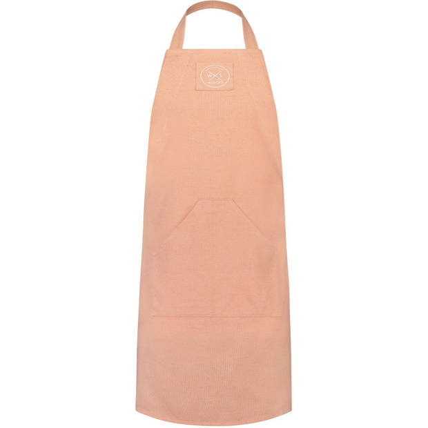 Witloft schort gerecycled katoen - salmon - one size