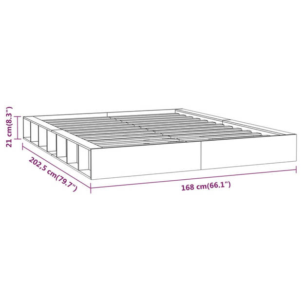 vidaXL Bedframe massief hout 150x200 cm