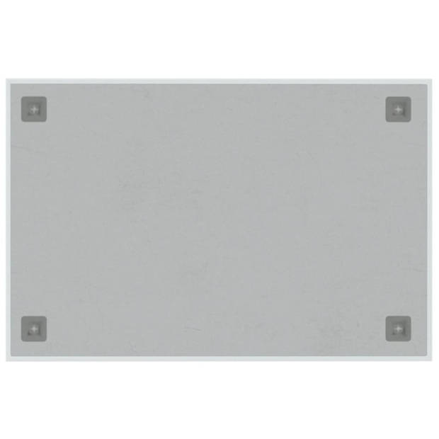 vidaXL Magneetbord wandgemonteerd 60x40 cm gehard glas wit