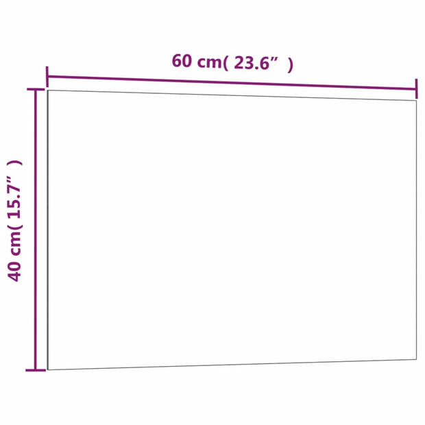 vidaXL Magneetbord wandgemonteerd 60x40 cm gehard glas wit