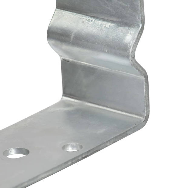 vidaXL Grondankers 6 st 7x6x15 cm gegalvaniseerd staal zilverkleurig